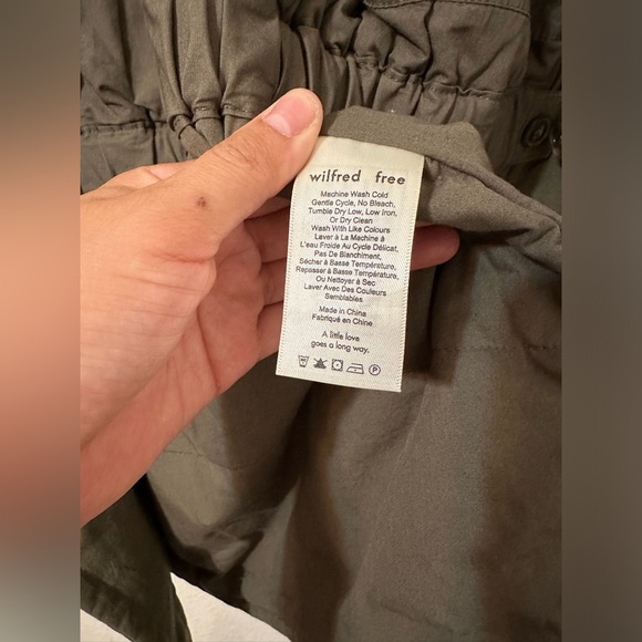 ARITZIA WILFRED FREE Ruby Utility Polyester Filled Olive Green Jacket EUC - Picture 9 of 10